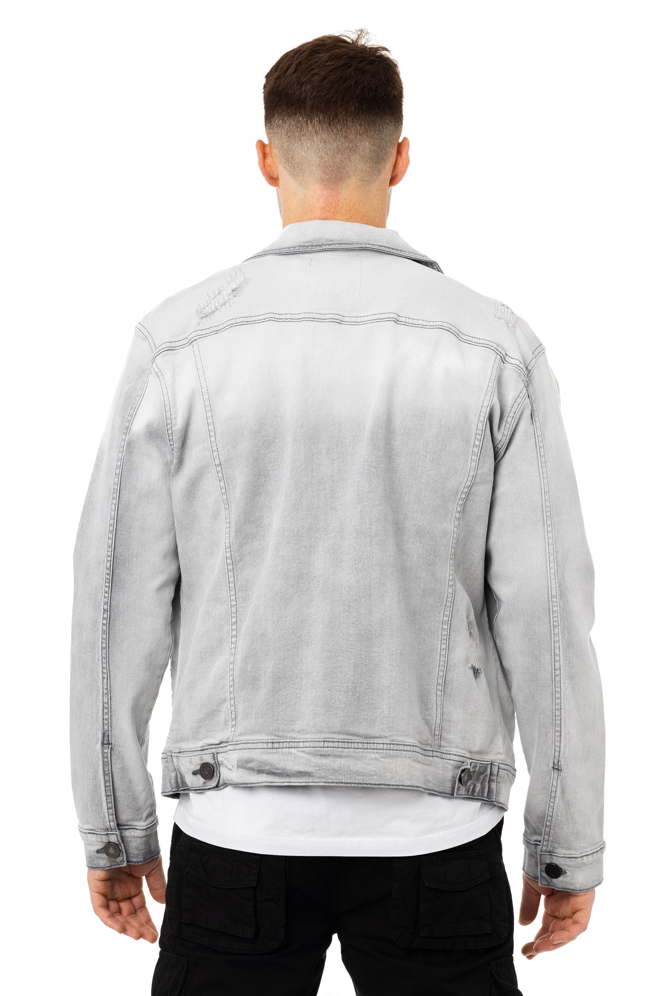 Buy Next Men Grey Solid Lightweight Denim Jacket - Jackets for Men 8585901  | Myntra